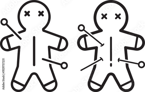 Voodoo dolls pin voodoo pins icon