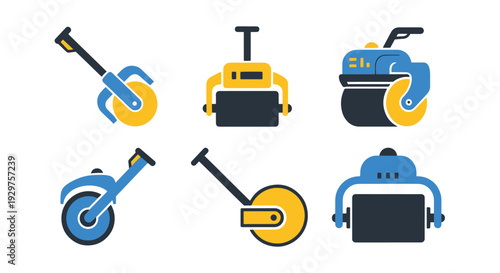 Vibratory Roller abstract clean style illustration