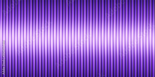 Purple ribbed glass background. Violet blurred frosted reeded wallpaper. Colored corrugated glass texture for door, window, rooftop. Wavy striped blurry surface overlay. Vector backdrop