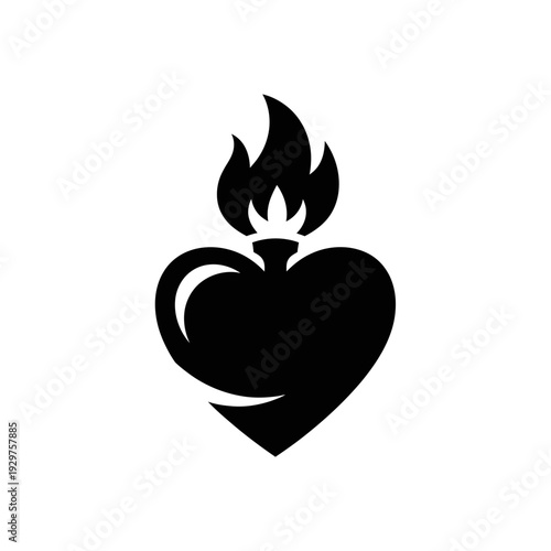 Flaming Heart Symbol A Powerful Icon of Love and Passion