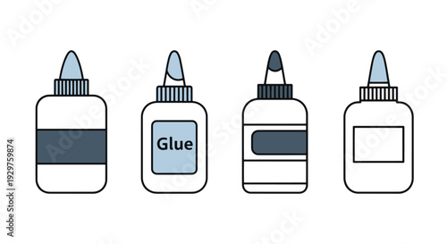 White Glue Line art creative bold tone