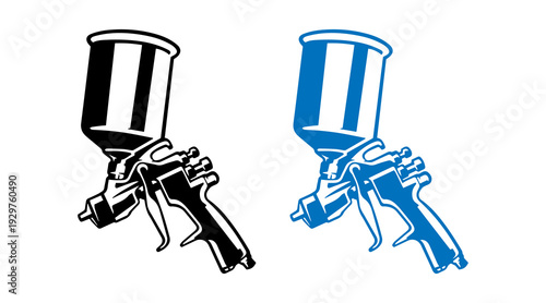paint spray - spray gun isolated vector eps10