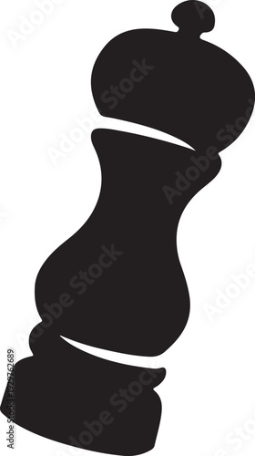 Black silhouette of a chess pawn game strategy board