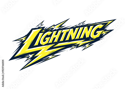 Lightning stylized text vector 
Vector stylized text on a white background