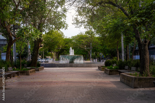 Fountain on Chapultepec Avenue Promenade, Colonia Americana District - Guadalajara, Jalisco, Mexico