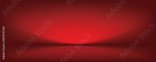 Wall interior background, studio  and backdrops show products.with shadow from window color Red background for text insertion and presentation product