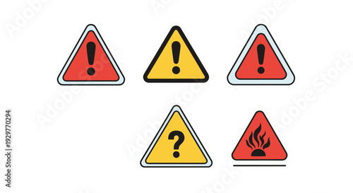 Free Download Warning Sign Line clean modern creative illustration - GFXLoad