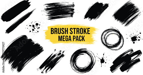 Photos Brush stroke mega pack collection of diverse brush strokes