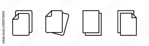 Stack of blank paper document icons