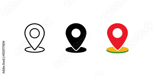 Location Pin Icons Set Vector