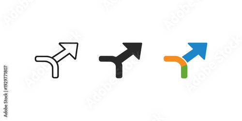Arrow Direction Icons Set Vector