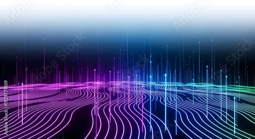 A colorful light display with a black background Vector