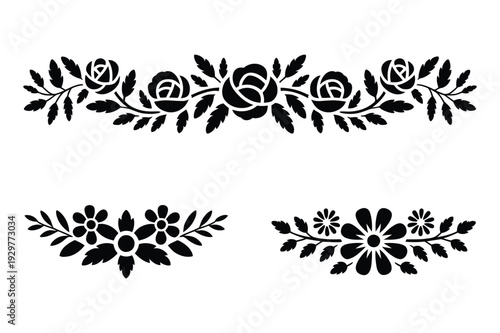 Floral decorative borders