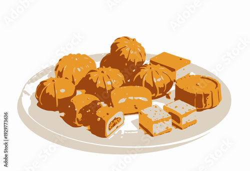 Assorted Miniature Chocolate Desserts with Varied Shapes and Flavors Displayed on a White Plate