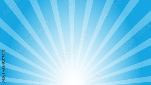 Blue Radial Sunburst Background Vintage Retro Rays Light Burst Abstract Sky Gradient Wallpaper