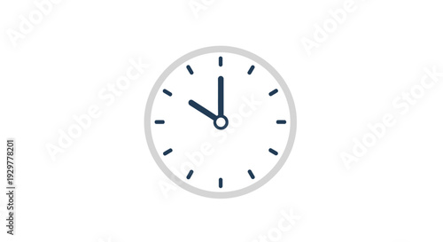 Analog Clock Face Closeup.