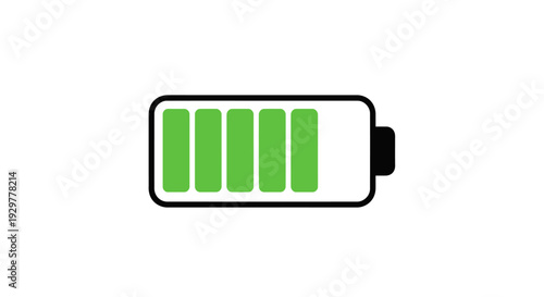 Battery Icon with Full Green Charge.