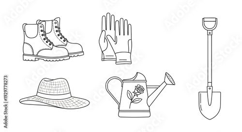 Gardening Tools and Accessories for Planting.