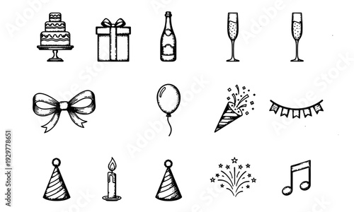 Celebration icons set including people symbols 13.svg