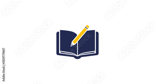 Book with pencil on top.