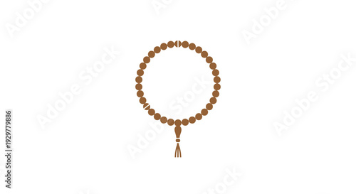 Brown Beaded Bracelet with Tassel Pendant.