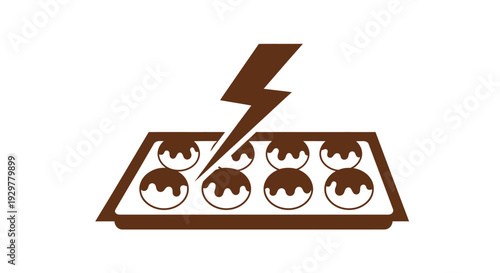 Brown chocolate cupcake baking tray sweet.