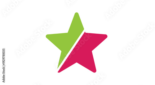 Colorful star shapes in green pink.