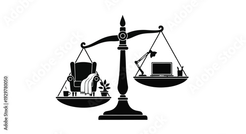 balance between work and personal life illustration