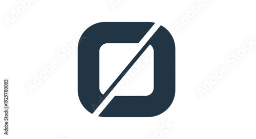 Dark Blue Square Logo Design Element.