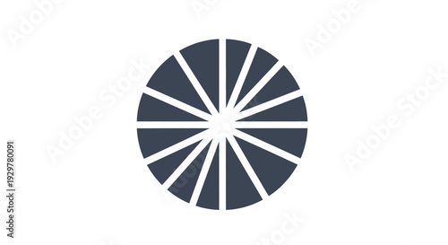 Dark grey and white circular design.