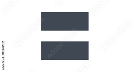 Equals Sign Symbol Mathematical Operator Icon.