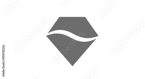 Gray Diamond Shape Logo Icon.