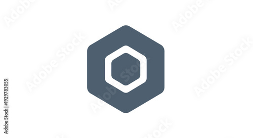 Hexagon Shape Icon Design Element.