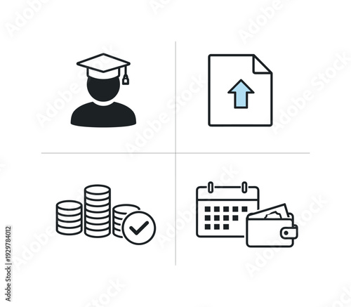 Digital scholarship application and funding management process in higher education administration, highlighting student eligibility screening