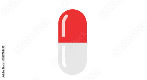 Red and White Capsule Pill Medication.