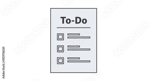To-Do List Checklist with Empty Boxes.