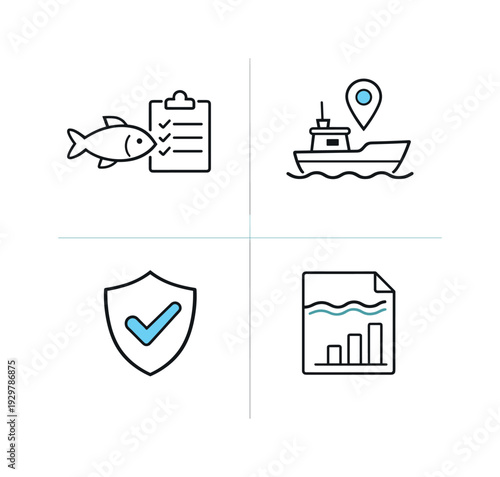 Digital sustainable fisheries monitoring and marine resource management in environmental conservation programs, highlighting catch data recording