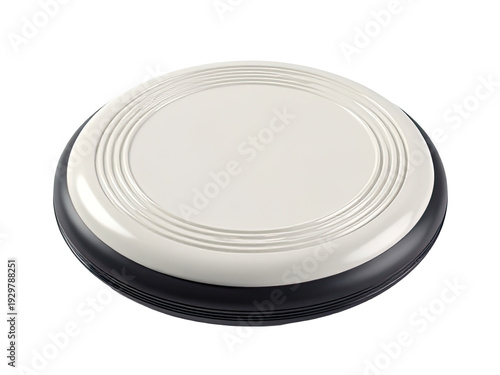 A close-up view of a frisbee on a white surface, ideal for use in sports-related contexts or as a design element
