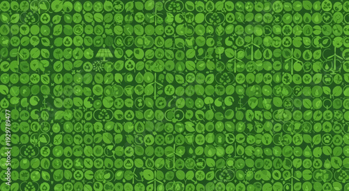 Green Icons Collage