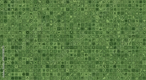 Green Icons Grid