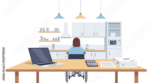 Inclusive kitchen workspace design featuring modern elements and accessibility