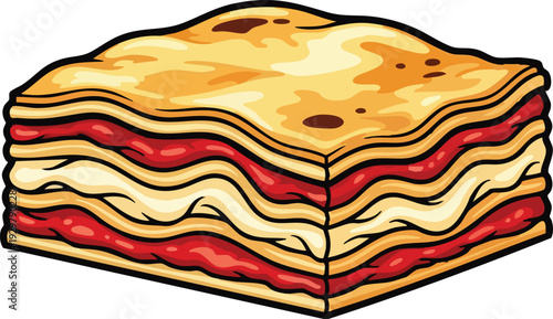 Delicious Lasagna Dish with Layers of Pasta and Sauce.