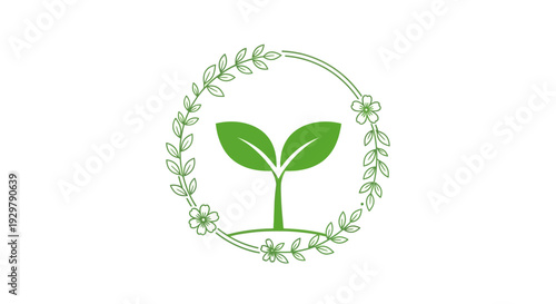 Green sprout emblem
