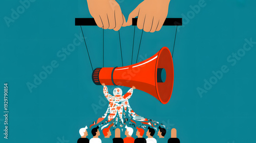 Manipulation of public opinion concept.