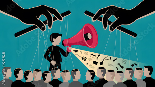 Manipulation of public opinion by media.