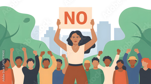 Protesters against city pollution united.