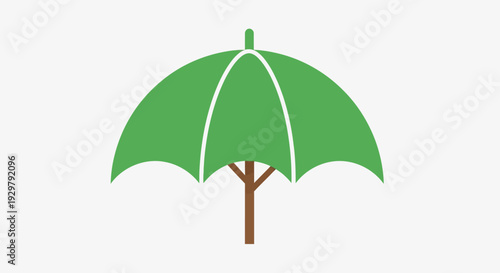 Green Umbrella Icon