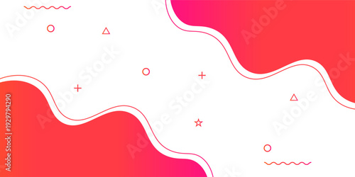 Colorful banner template with gradient color. Design with liquid form. with a combination of yellow and pink with a modern and luxurious concept