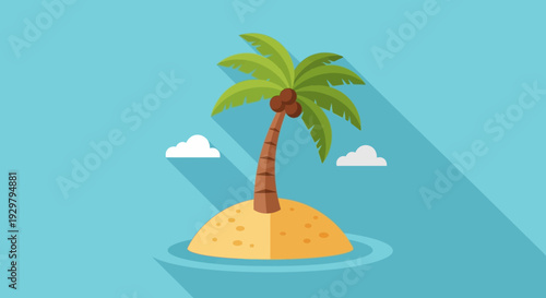 Tropical Island Palm