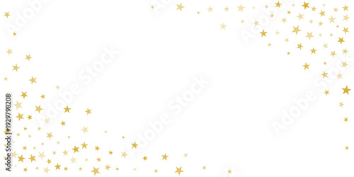 Silver stars corner vector background, sparkling Christmas confetti falling. magic shining flying stars glitter backdrop, sparkle border